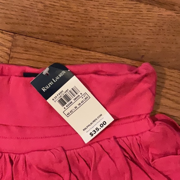 Ralph Lauren Pink Bubble Mini Skirt with Ruffles - Picture 2 of 4